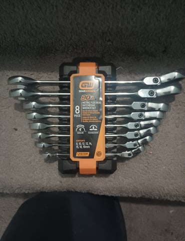 Gear wrench ratcheting wrench sets 8 pcs metric 8mm - 19mm