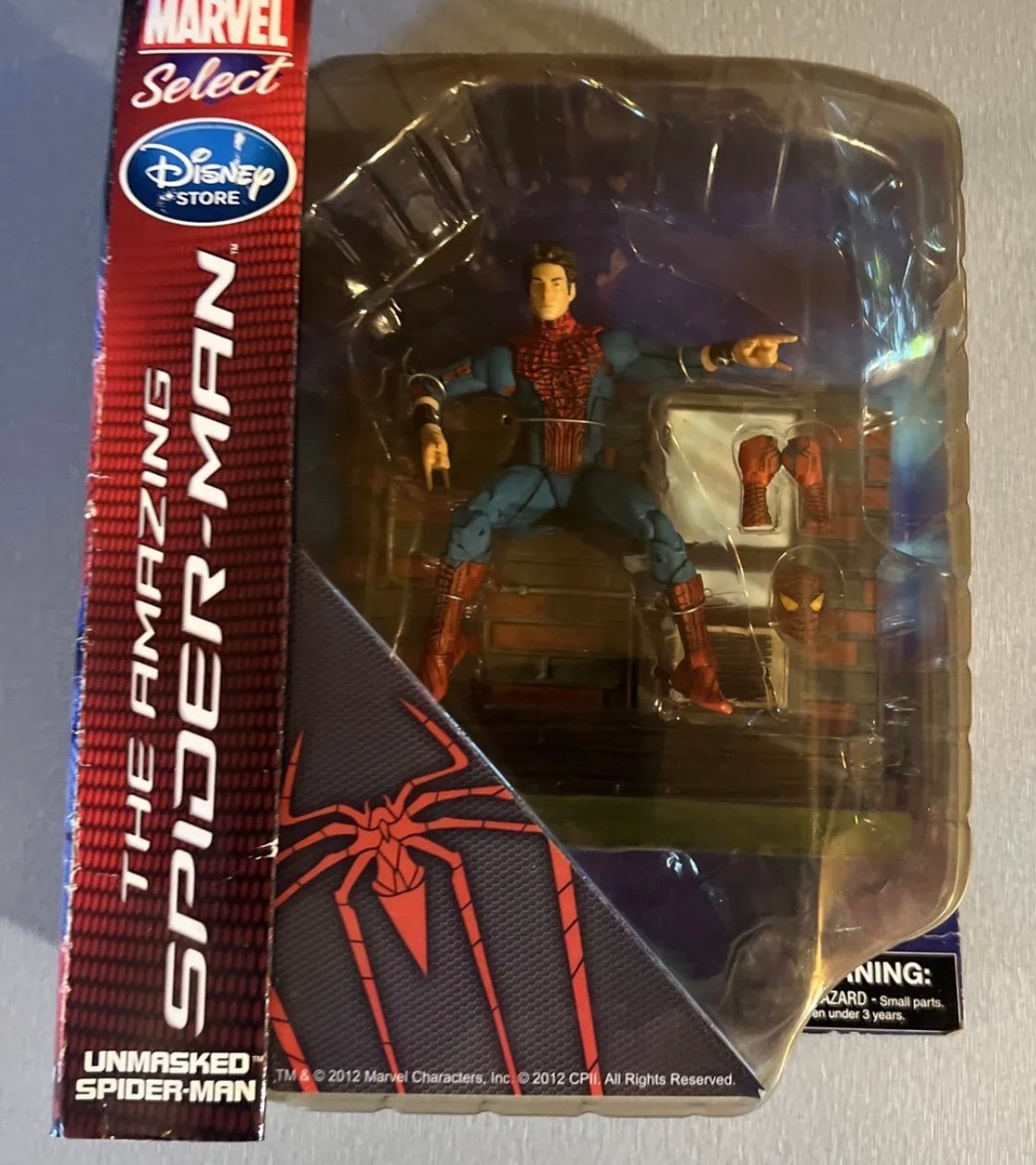 Marvel Select The Amazing Spiderman Unmasked Exclusive by Diamond 2012 Rare!