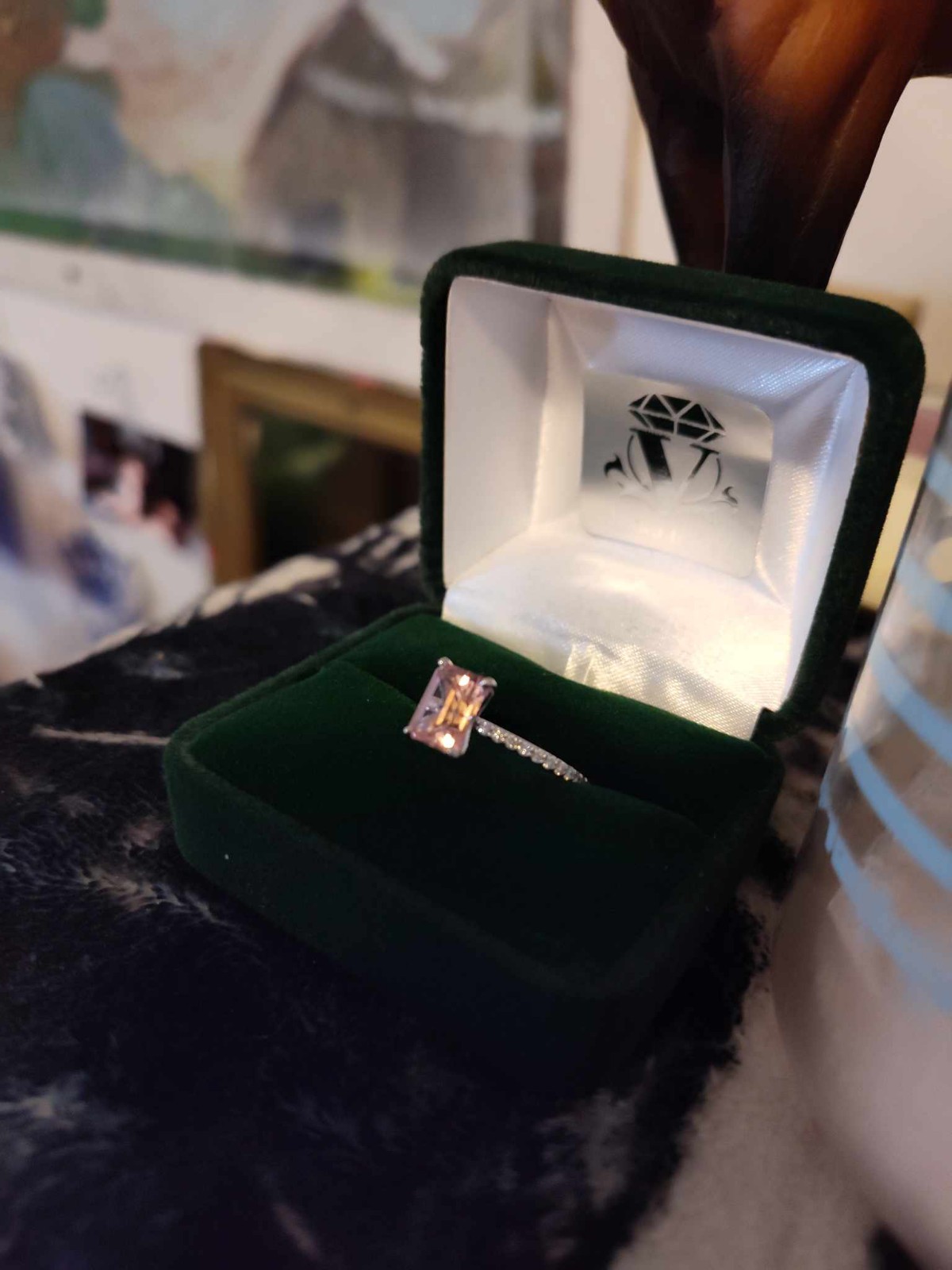 10K White Gold engagement ring brand new size 6.5