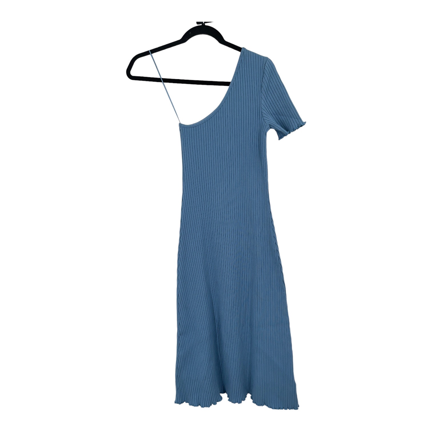 Rails Rania Rib One shoulder short sleeve blue Small S