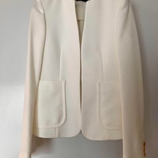 JOSEPH White Suit - No Collar Jacket and Skirt