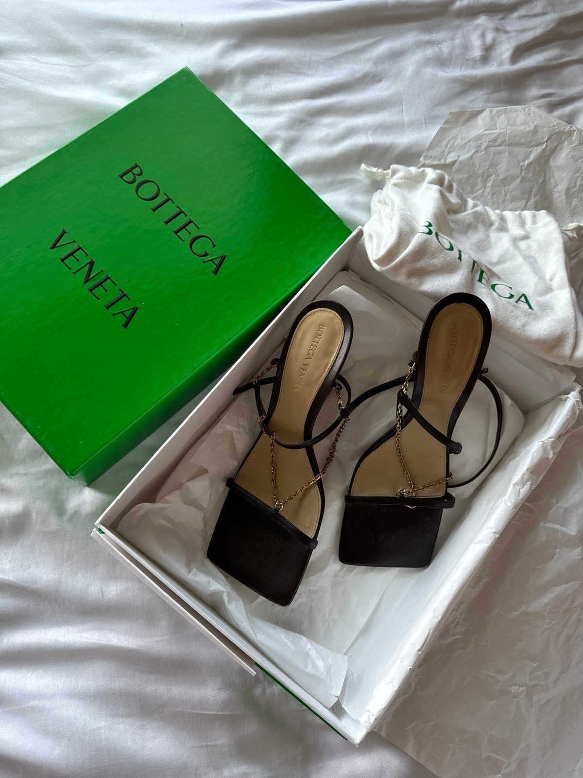 Authentic Bottega Veneta Brown Heels