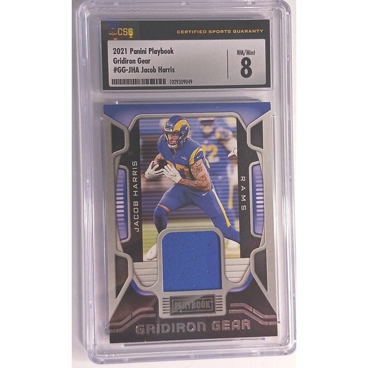 2021 Panini Playbook Jacob Harris Gridiron Slab LA Rams Authentic Uniform Fabric