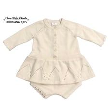 NEW Hanna Andersson Sz 60 (3-6m) Sweater Dress & Bloomers Set