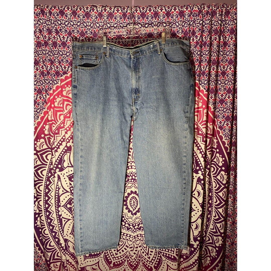 LOT OF 2 Levis 550 Relaxed Straight Jeans Size 48x34