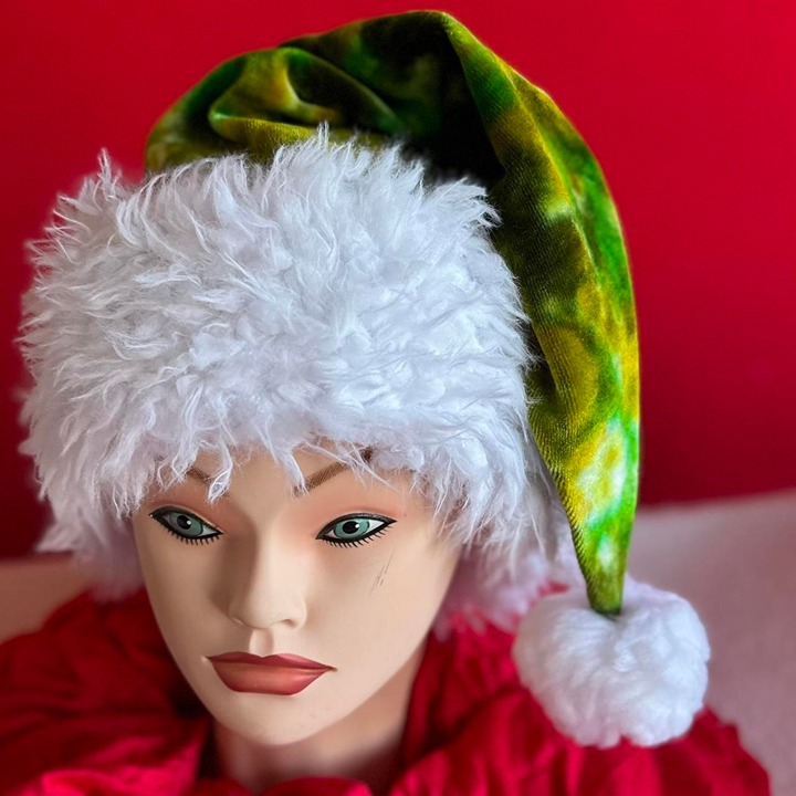 Handcrafted Tie-Dye Santa Hat
