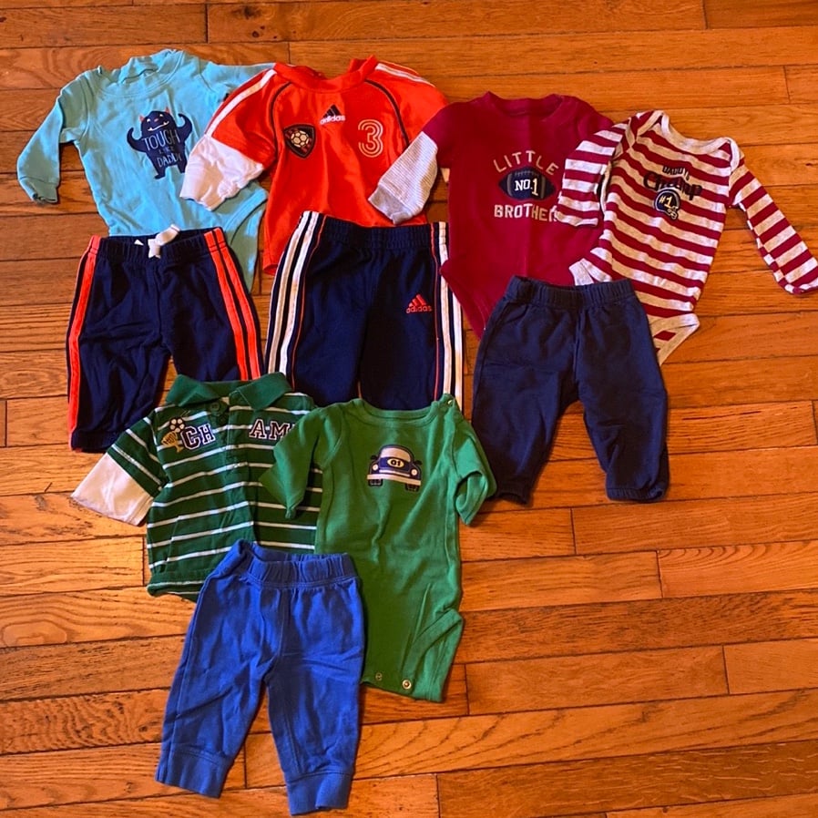 10 piece baby boy bundle; 3 months; fall and winter