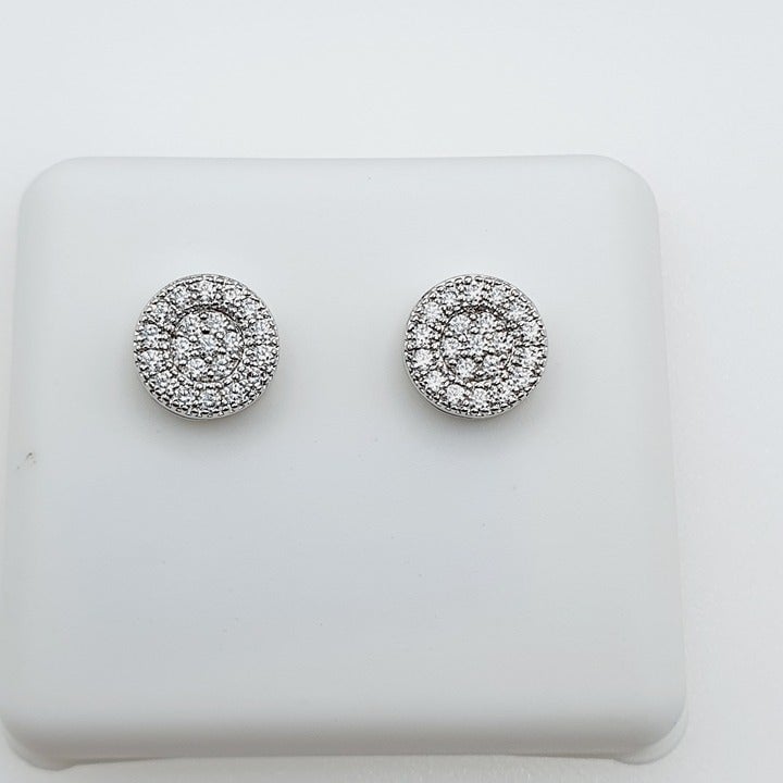 925 Sterling Silver Plated CZ Earrings, INUS1BR176