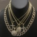 14K GOLD PLATED ICED OUT DIAMOND SIMULATED   CHAINS COMBO  BEST OF THE BEST JEWE