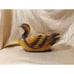Vintage MCM Napcoware Duck Planter Ceramic Wood Grain Yellow Orange Brown Decor