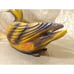 Vintage MCM Napcoware Duck Planter Ceramic Wood Grain Yellow Orange Brown Decor