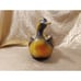 Vintage MCM Napcoware Duck Planter Ceramic Wood Grain Yellow Orange Brown Decor