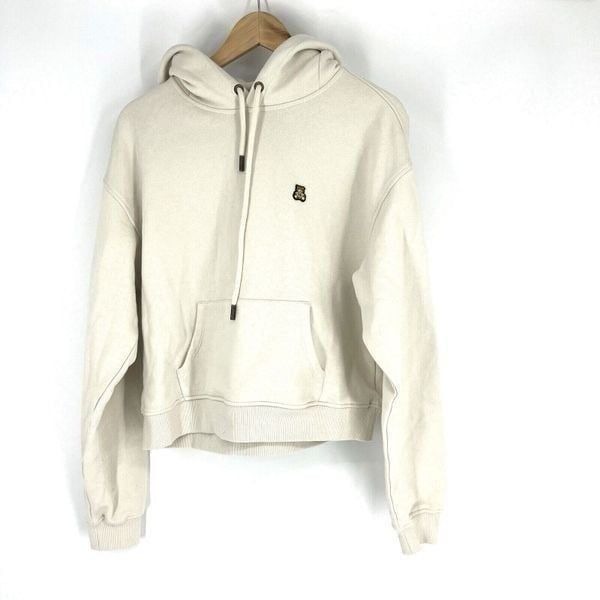 Teddy Fresh Sweatshirt Size Medium Womens Ivory Bear Classic Hoodie Pullover