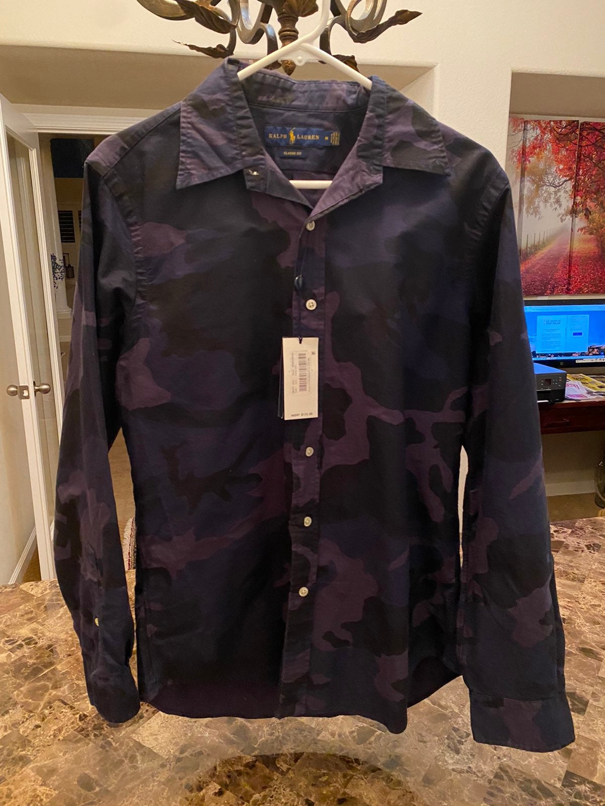 Polo Ralph Lauren LONG SLEEVE BUTTON UP RARE CAMO MEDIUM