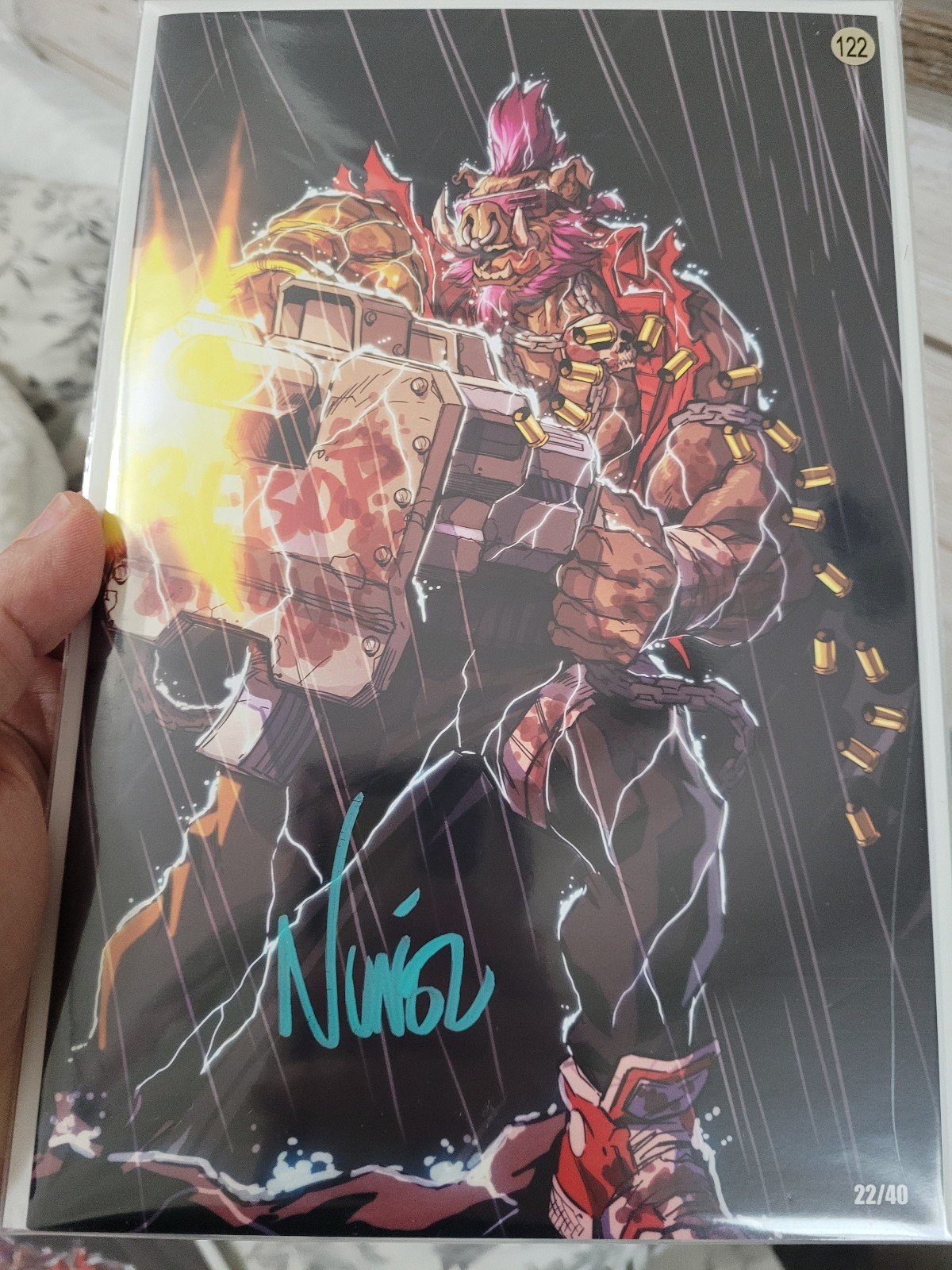 Eddie Nunez signed Beebop sketch 22/40