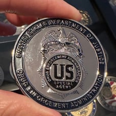 FREE SHIPPING USA Government Department of Justice DEA Challenge Coin