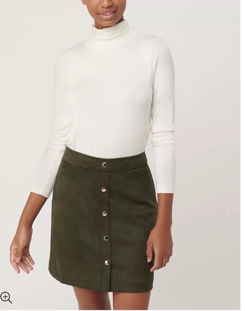 Women LOFT Skirt Size 10 Olive Green