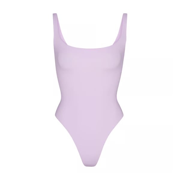 Skims Fits Everybody Square Neck Bodysuit - Sugar Plum - Small