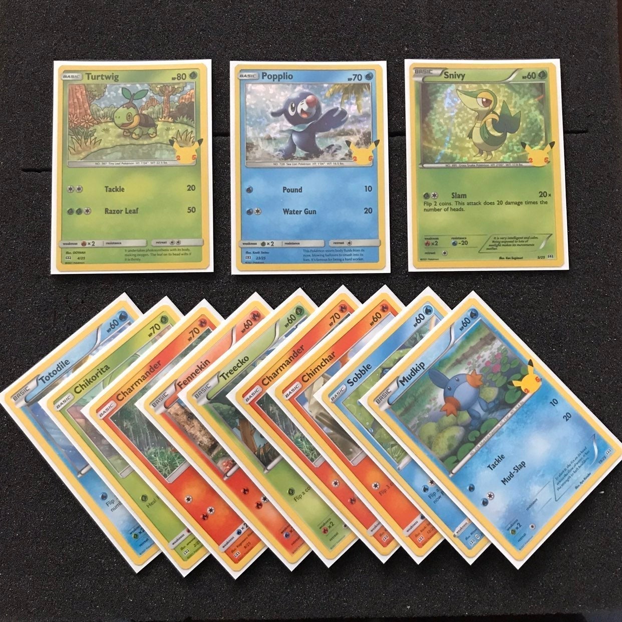 Pokemon 25th Anniversary Cards W/Holos