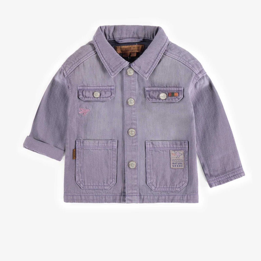 Souris Mini Purple Denim Jacket, 12-18M