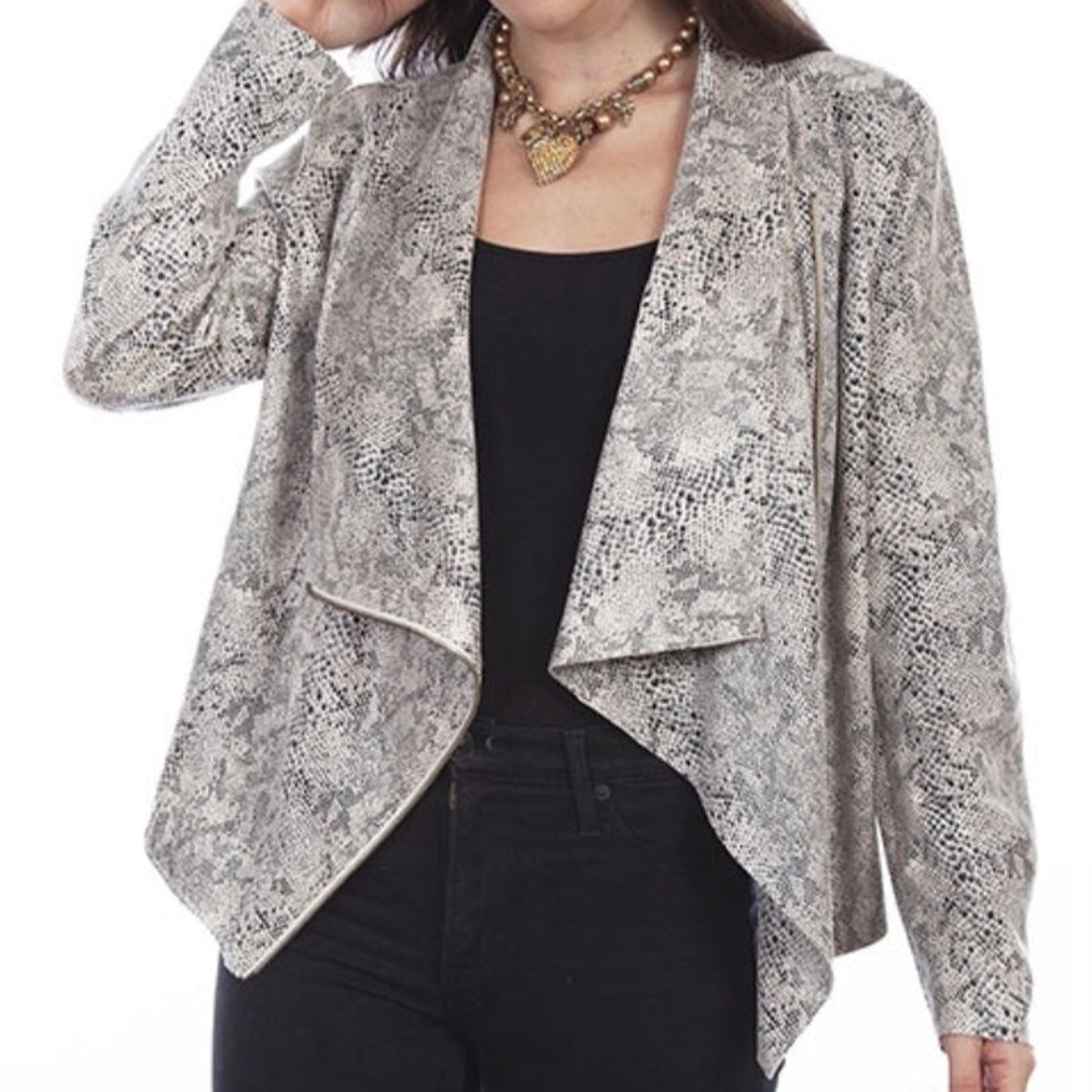 SCULLY Snakeskin Drape Cross Over Jacket Women’s Medium | Honey Creek Collection