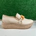 Dolce Vita Jhenee Espadrille Platform Sneaker Chain Slip On Shoes Beige Women 10