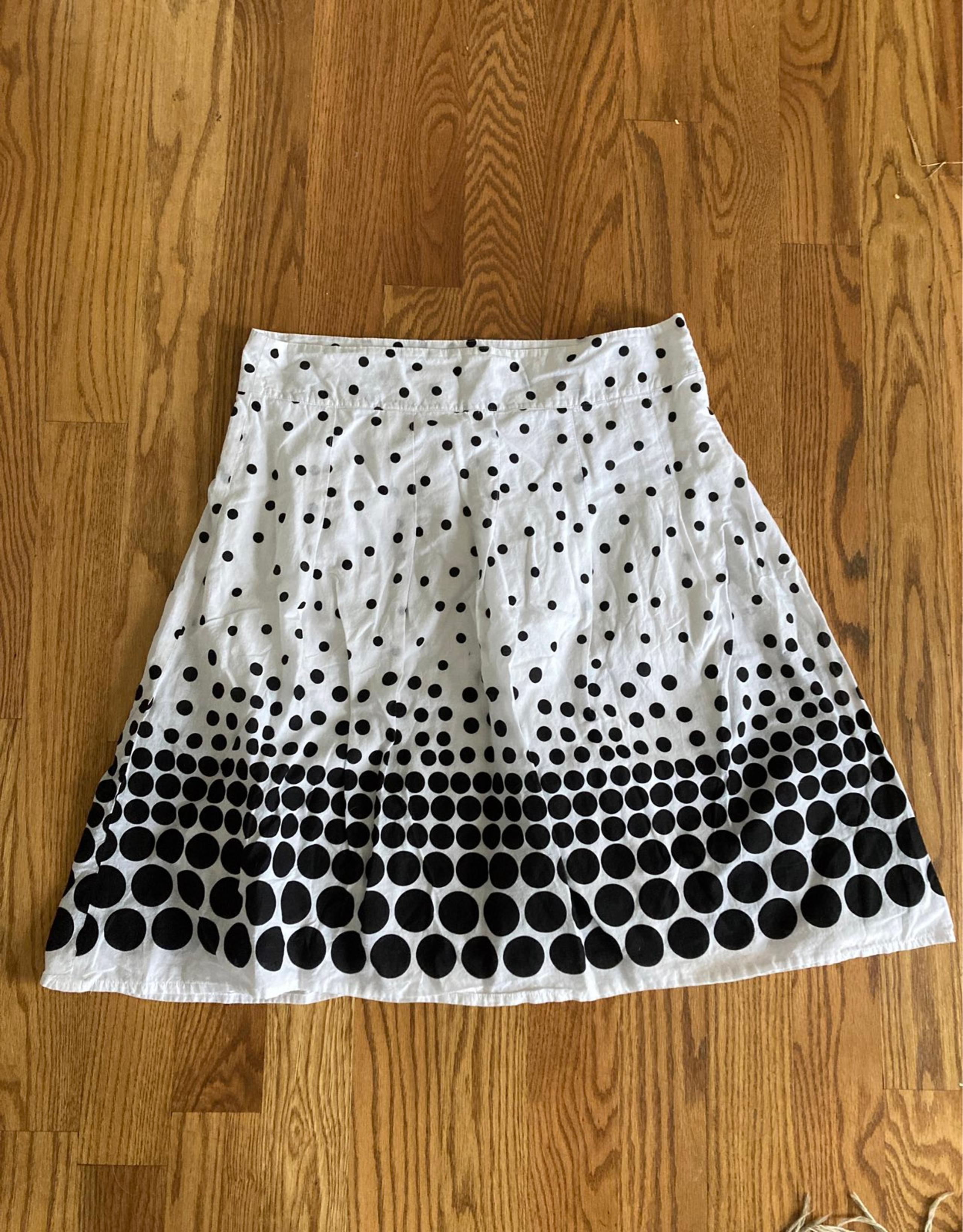 Black and white polka dot skirt