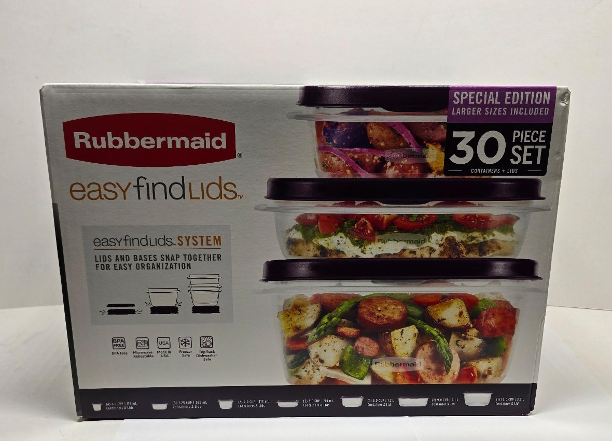 Rubbermaid easy find lids Special Edition 30 Piece Set Purple