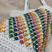 Madewell The Beaded Crochet Tote Bag Color Natural Rainbow