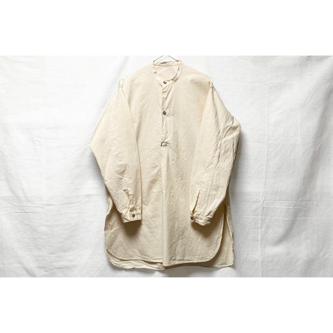 【冬バーゲン★特別送料無料！】 30's Swedish Army Cotton Linen Smock トップス