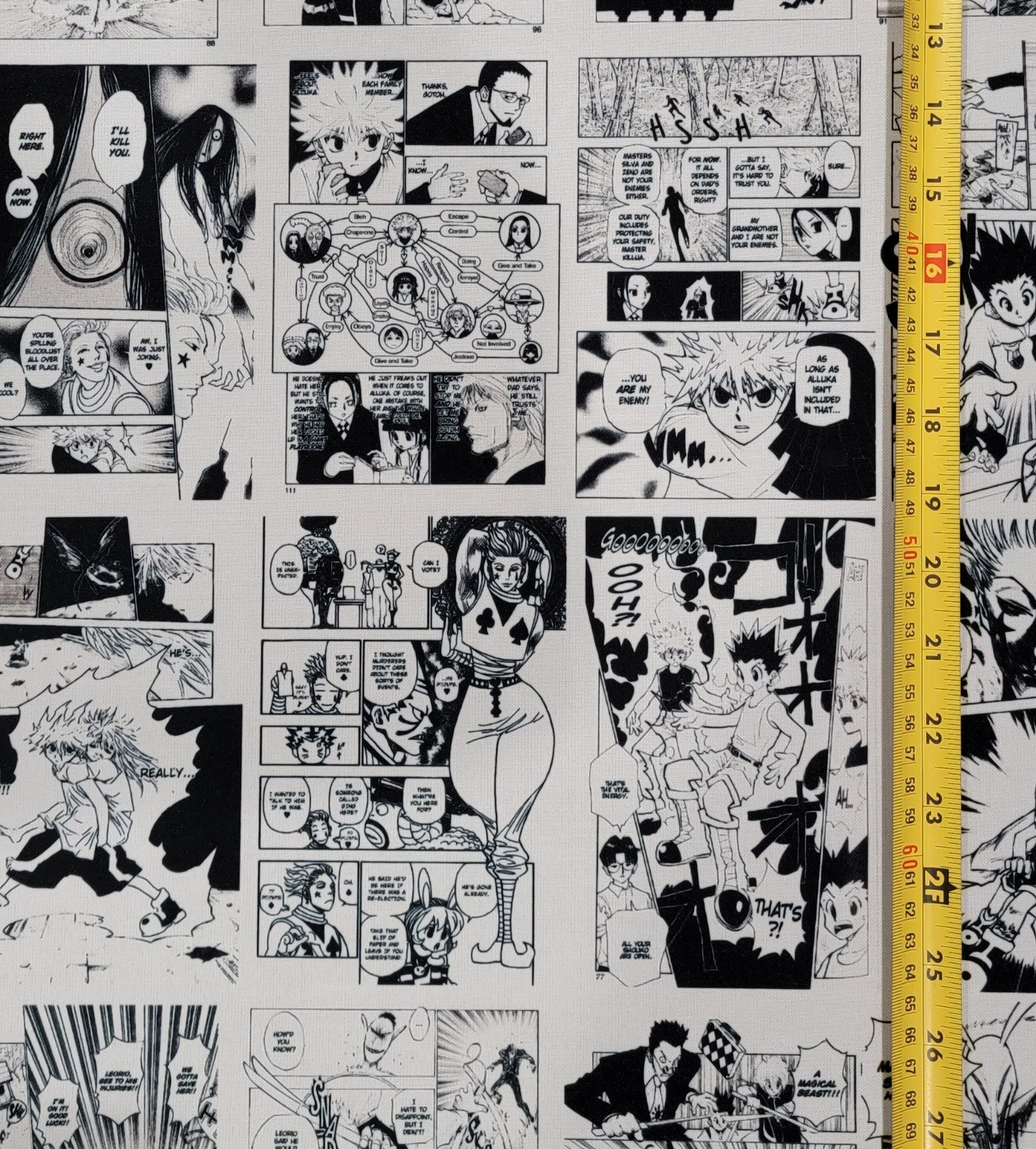 HUNTER X HUNTER ANIME MANGA COMIC STYLE FABRIC 1 YARD