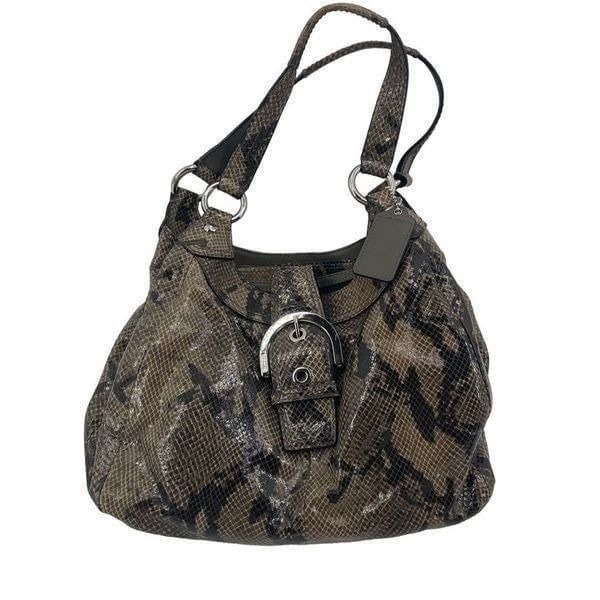 Coach Soho Women's Snakeskins Hobo Leather Hand Bag Y2K style