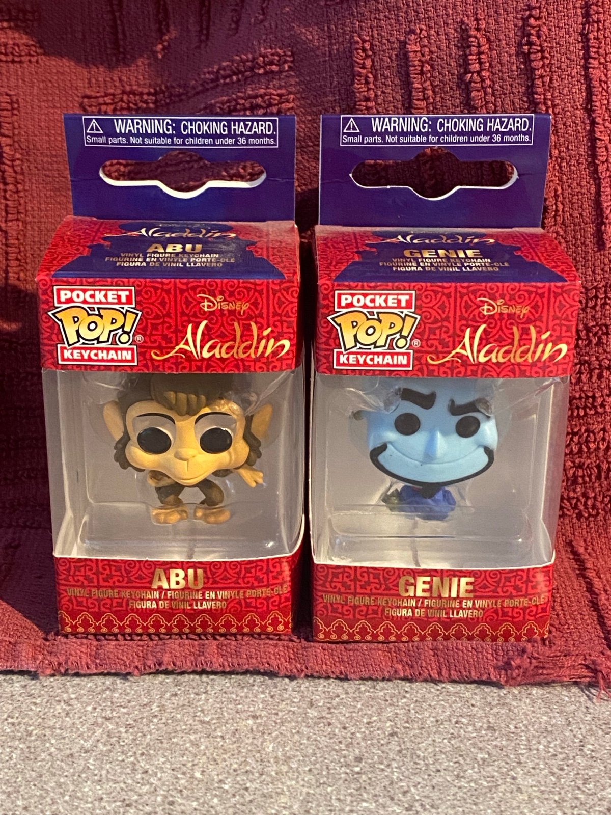 Funko Pop Pocket Keychains Aladdin lot of 2