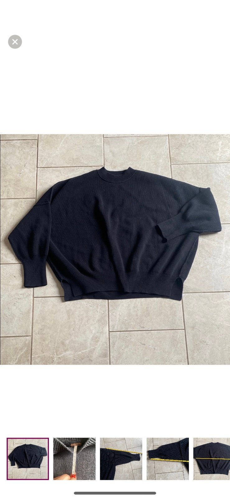 Free People Easy Street Black Pullover Sweater Small