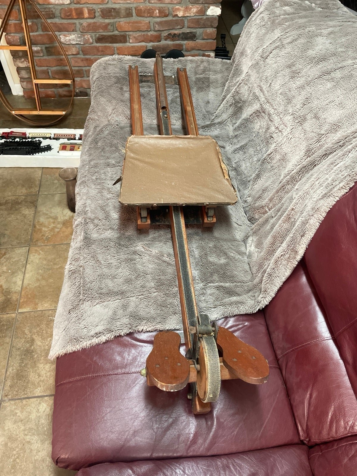 Vintage Rowing Machine Circa 1930s (missing handle)