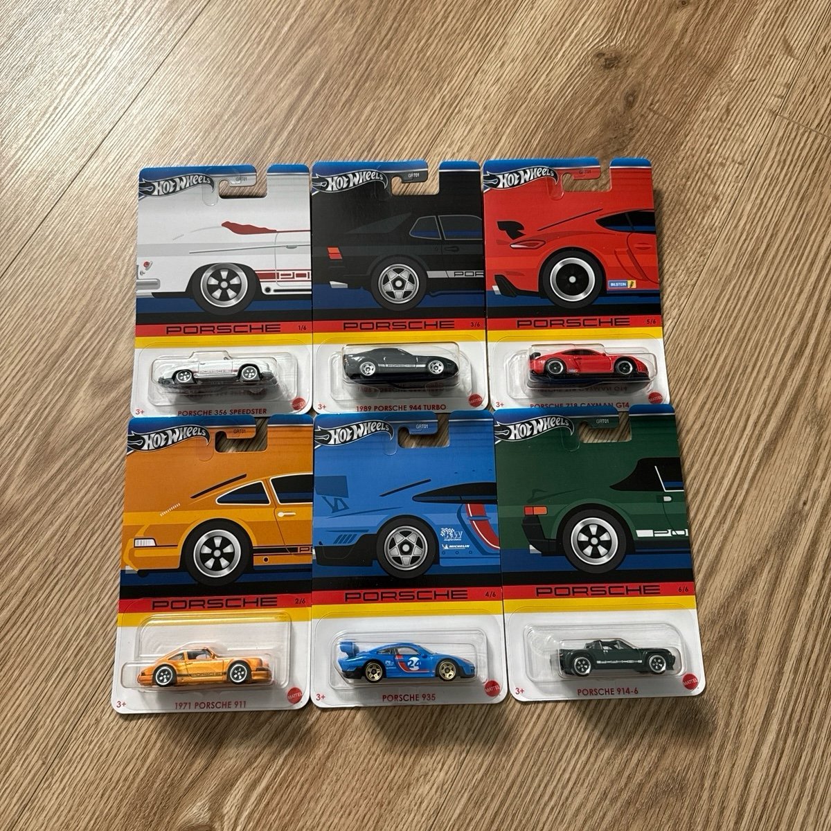 Hot Wheels 2024 Porsche Series Full Set with Chase 1-6 Walmart Exclusive