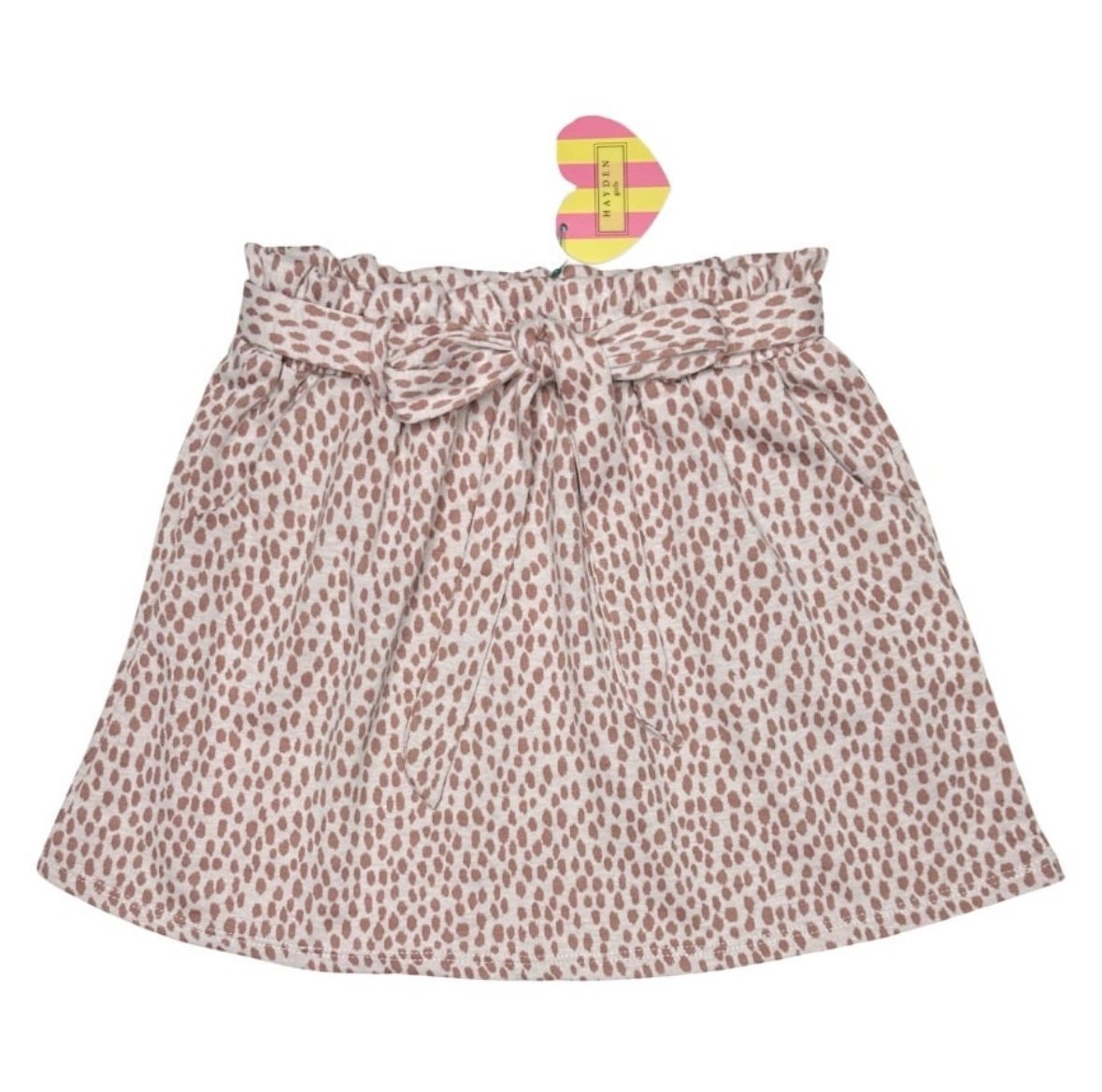 Hayden Girls Animal Spotted Belted French Terry Skirt