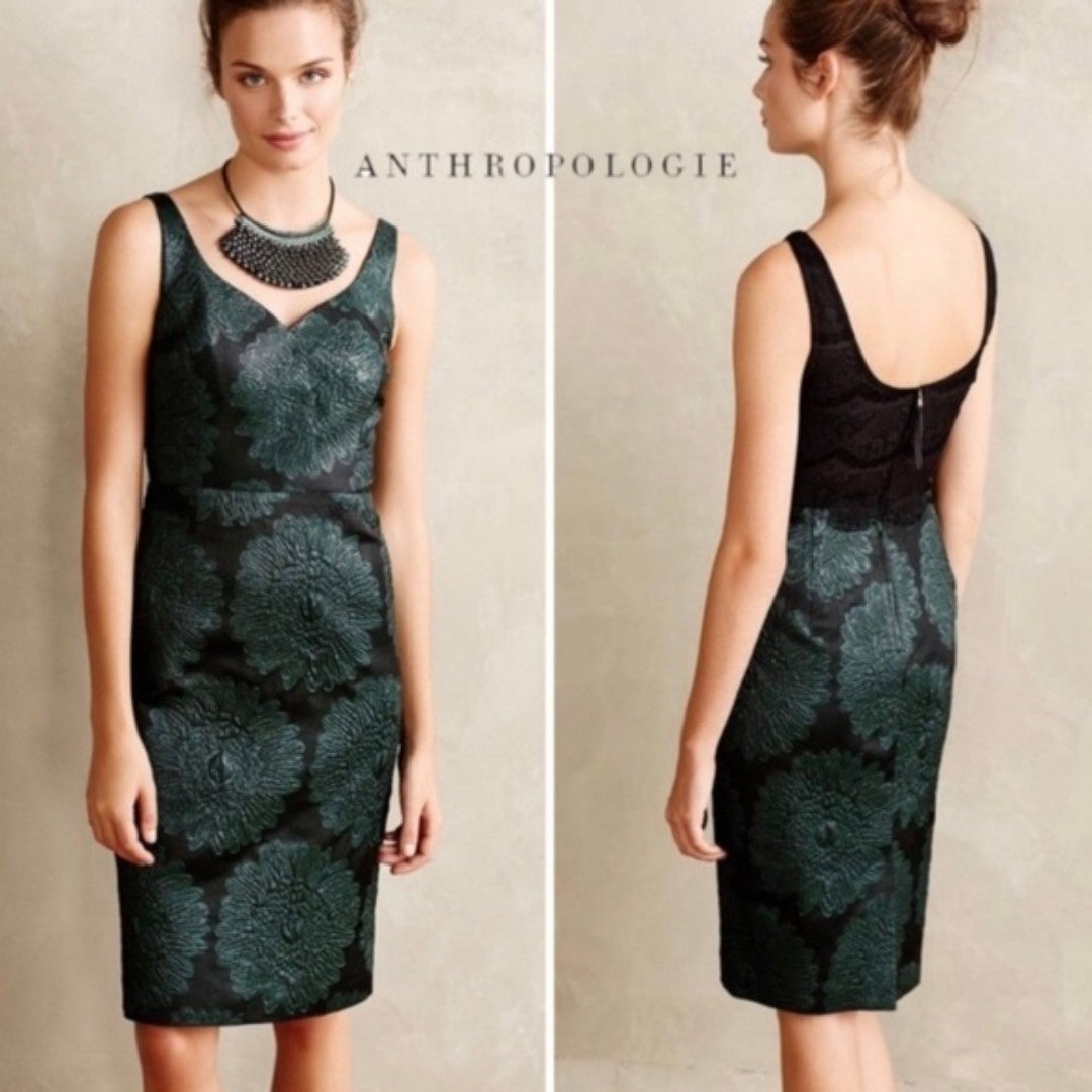 Anthropologie Leifsdottir Hidden Bloom Floral Sleeveless Mini Sheath Dress 0