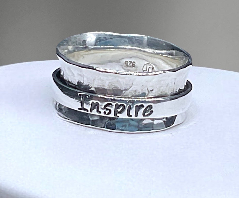 NEW! David Tishbi Sterling Spinner Ring-INSPIRE