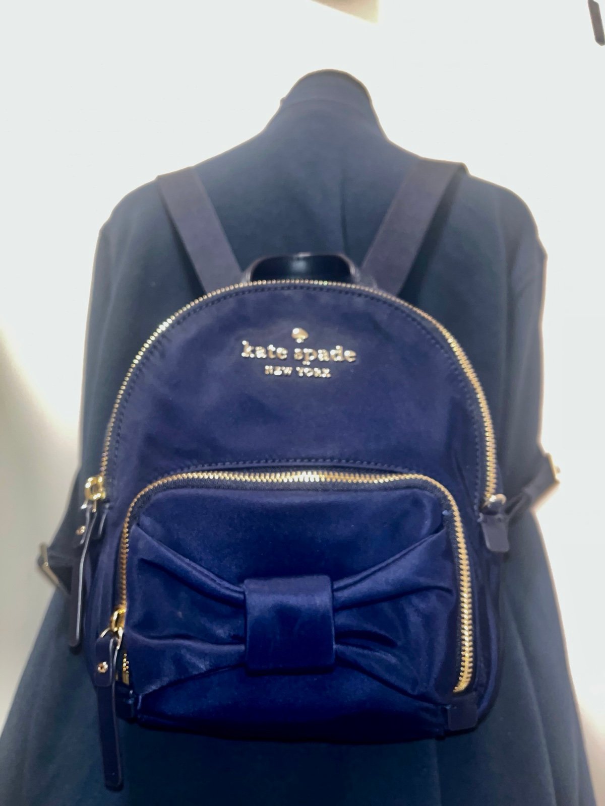 Kate Spade Ribbon Navy Blue Mini Backpack