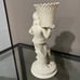 Vintage 1993 Irish Belleek Victorian Boy With Basket Candle Holder Figurine 8,5