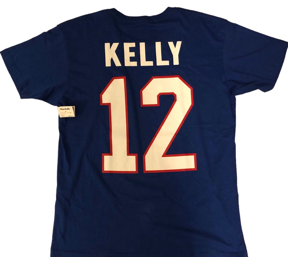 Buffalo Bills Mafia NFL Mitchell & Ness JIM KELLY #12 L Large Jersey Shirt NWT