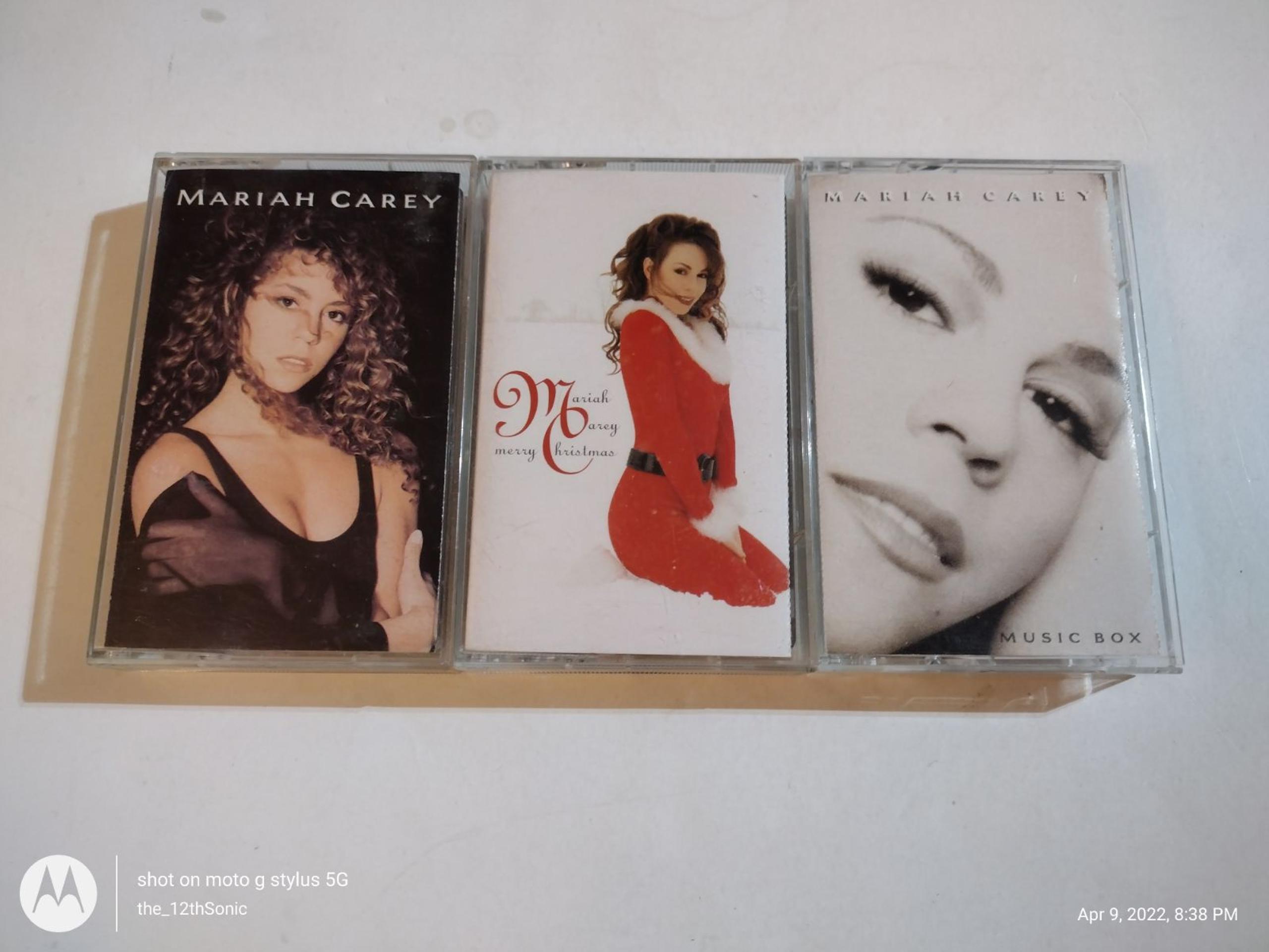 Vintage Lot of 3 Mariah Carey Cassette Tapes Merry Christmas, Music Box