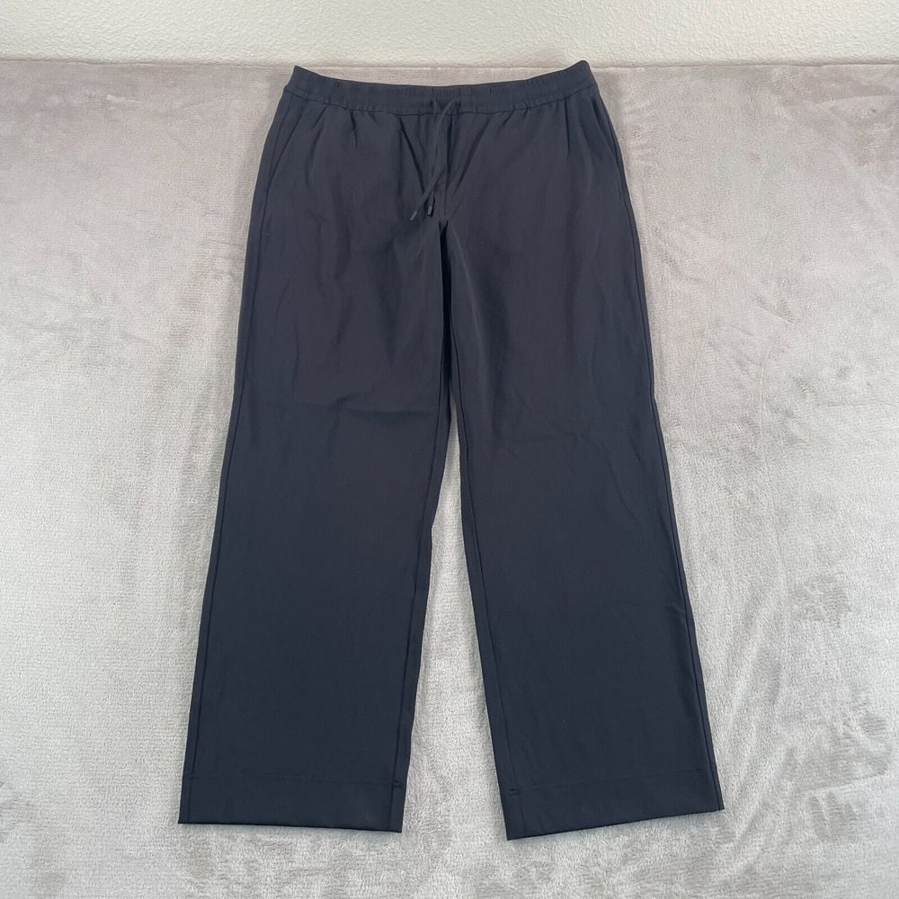 Lululemon Luxtreme Mid-Rise Straight-Leg Trouser Women XL Black Wicking NWOT