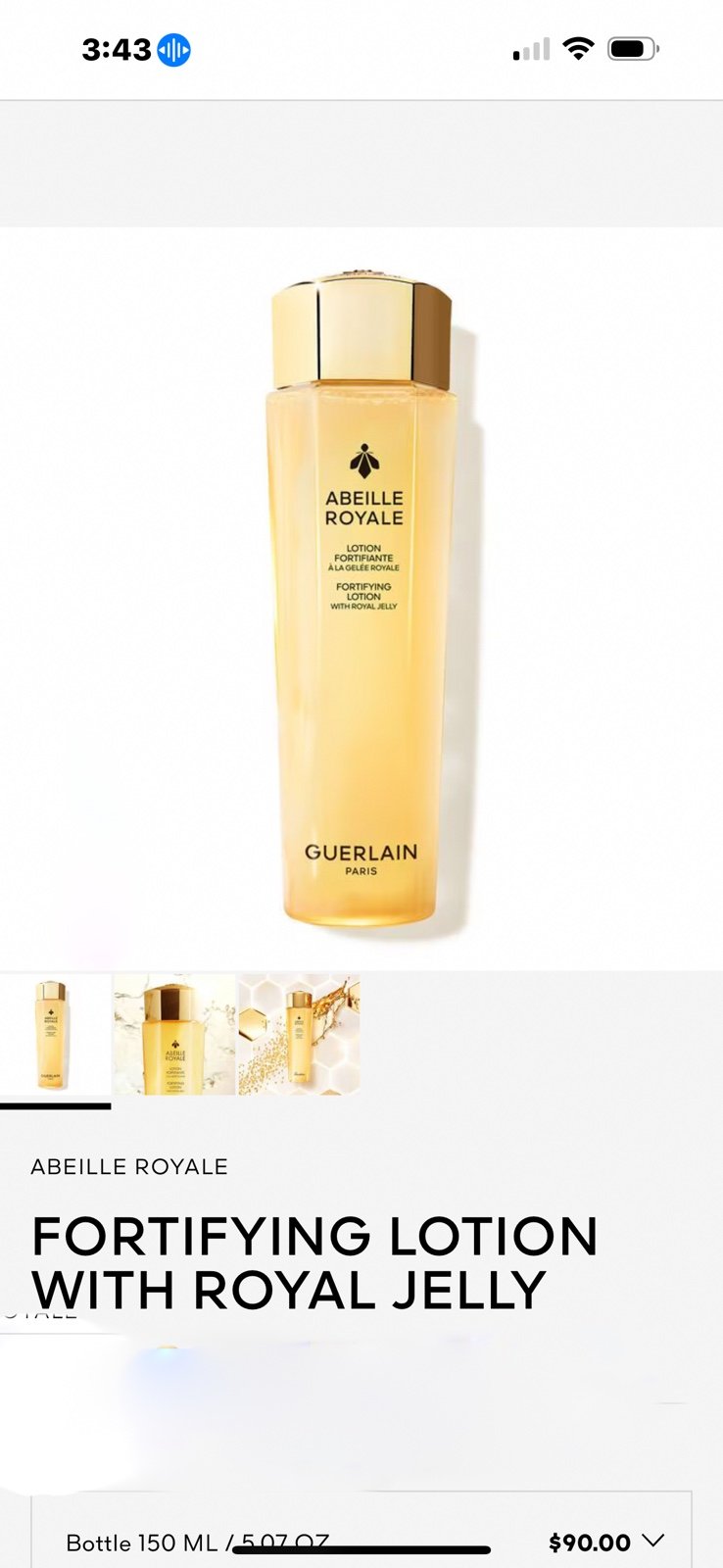 ⑲ Guerlain Abeille e Fortifying Abeille Royale ⋅ FORTIFYING LOTION WITH ROYAL JELLY ⋅ GUERLAIN