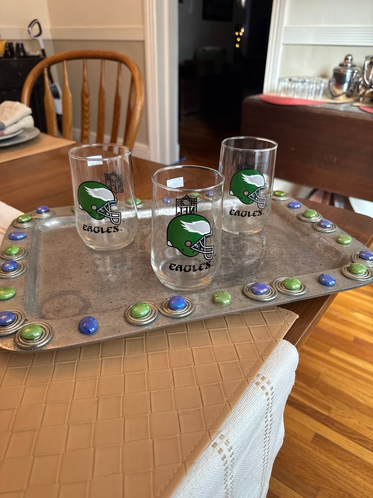 (3) Vintage Eagles glasses