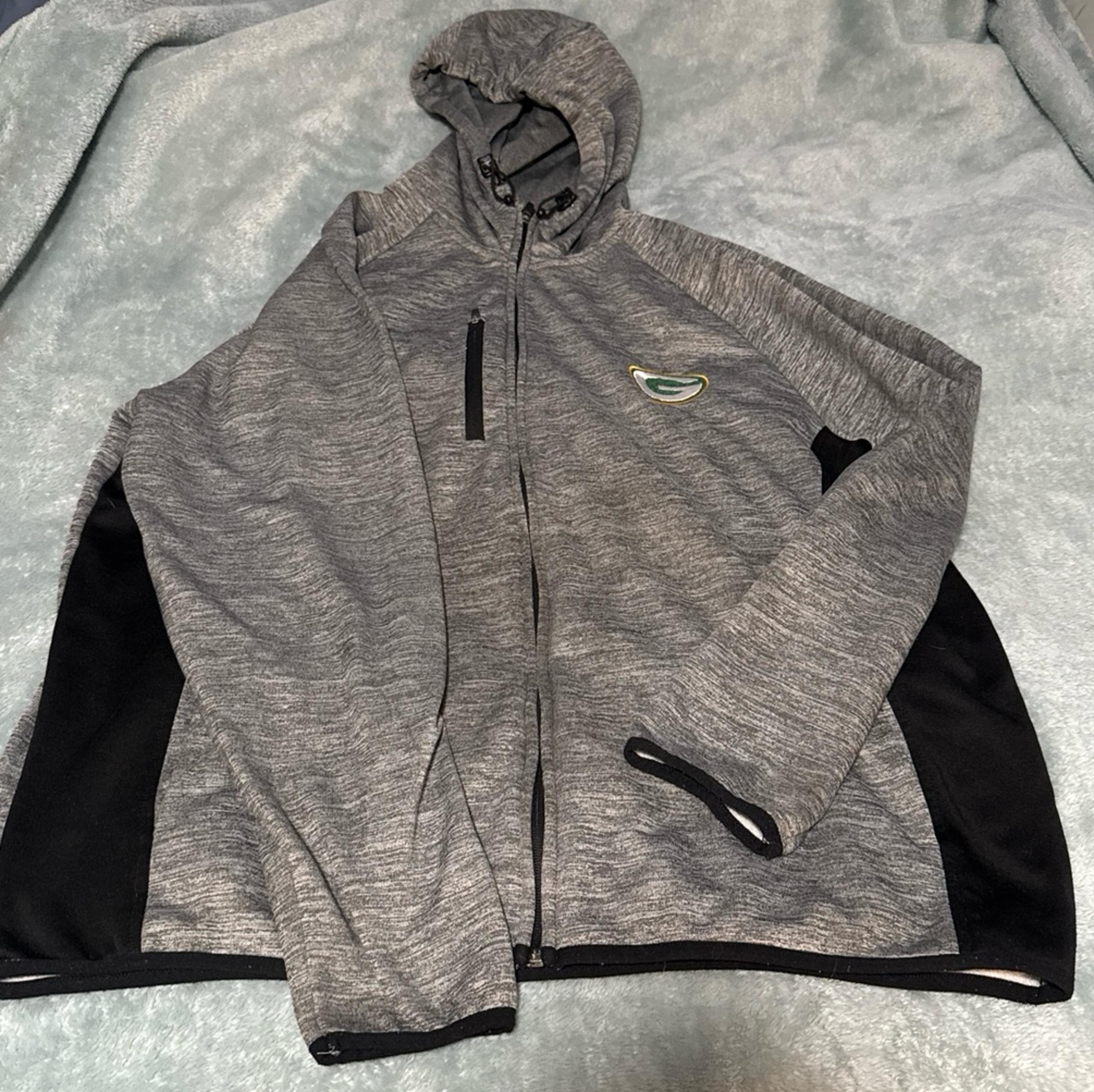 Men's Green Bay Packers Heather Gray Effortless Full-Zip Hoodie - Antigua