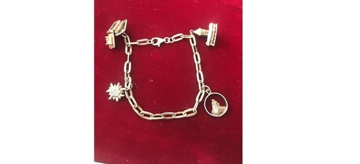 Vintage charm bracelet sterling silver