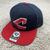 Cleveland Indians '47 Brand Hat Captain Snapback Navy Red 3D Logo Cooperstown