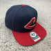 Cleveland Indians '47 Brand Hat Captain Snapback Navy Red 3D Logo Cooperstown